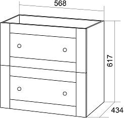 Бриклаер Тумба под раковину Хелена 60 рамочная белая – фотография-9